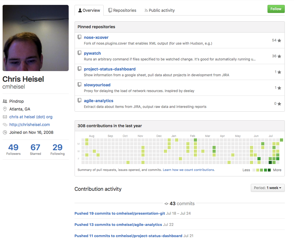 Github profile